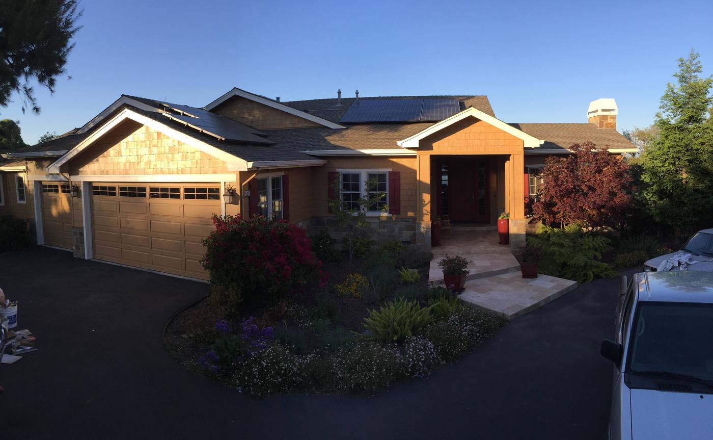 Craftsman bungalow with a fresh two-tone exterior paint job