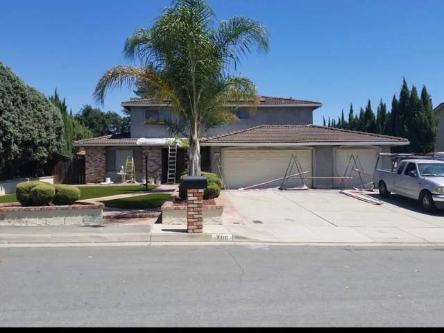 Single-story home with a palm tree