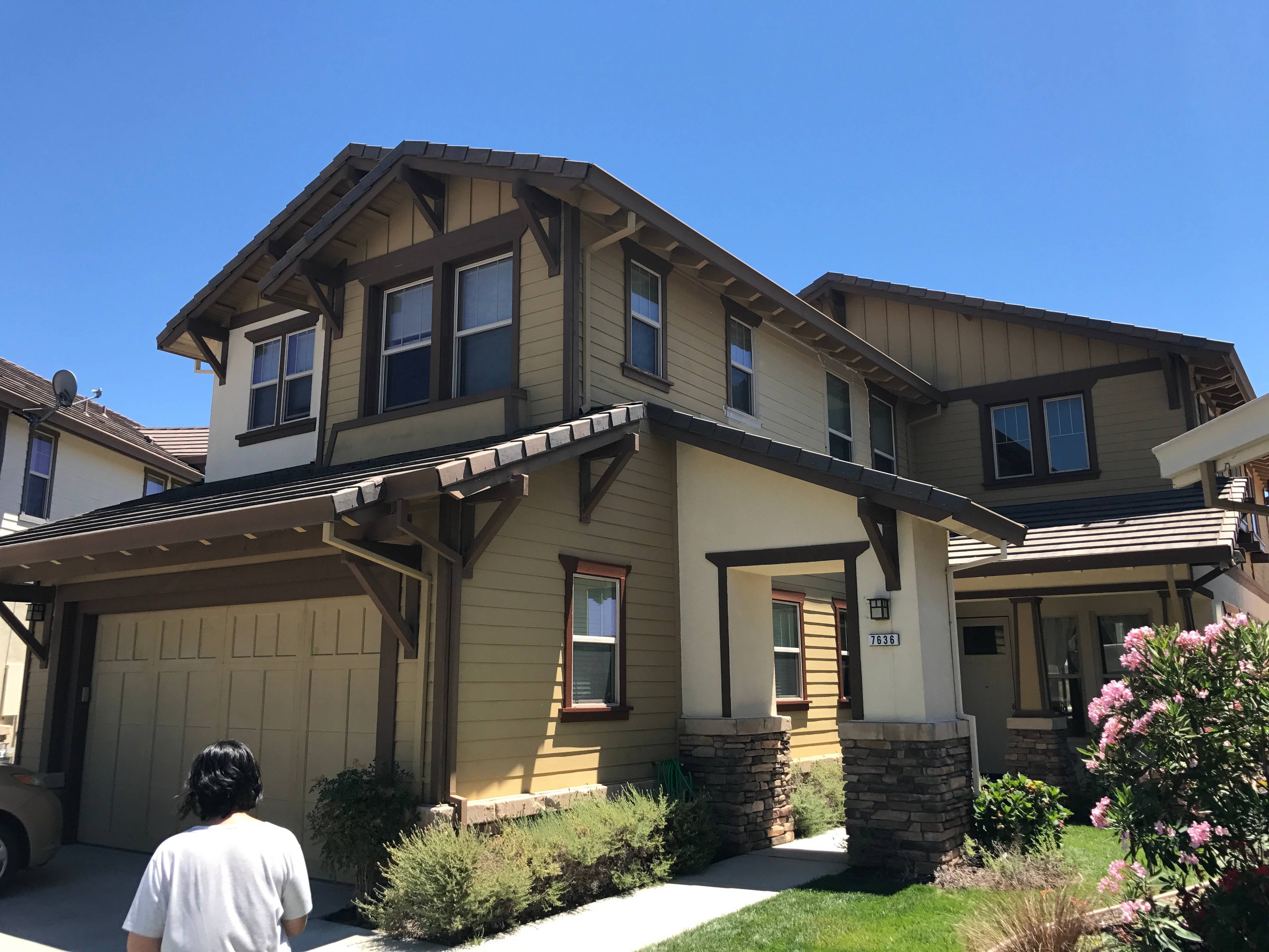 Craftsman two-story exterior painting