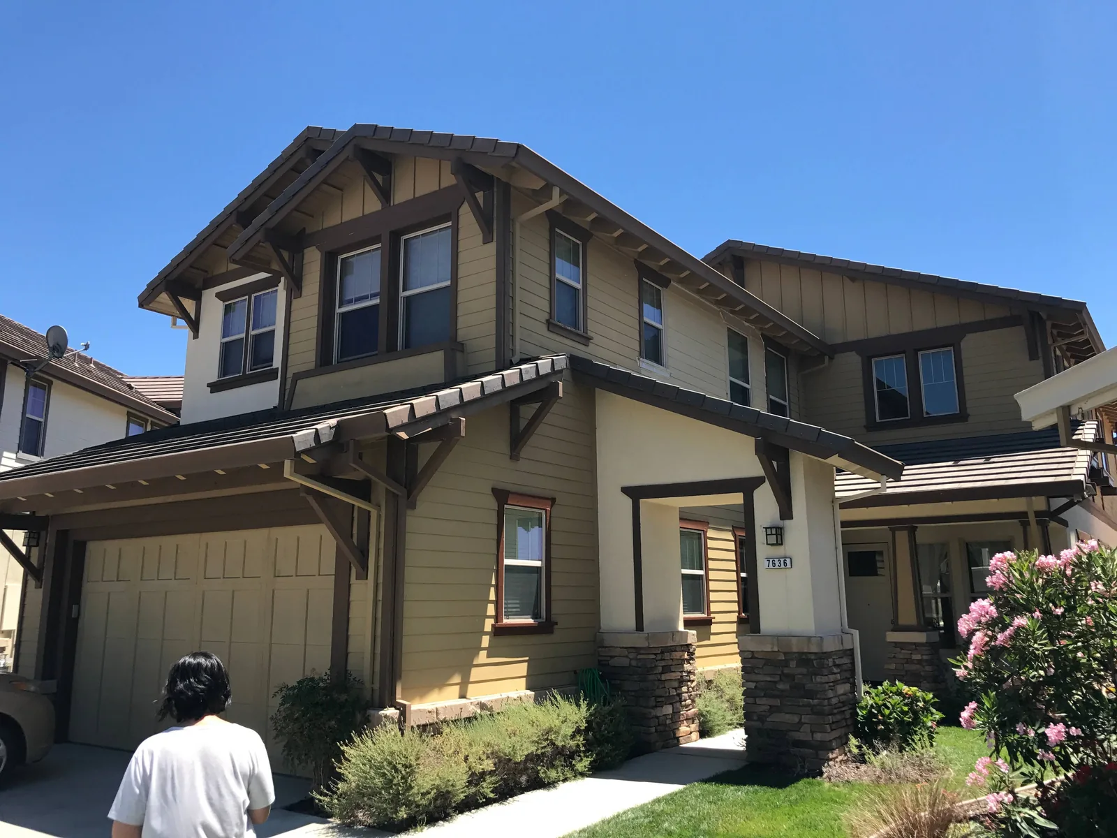Craftsman two-story exterior painting